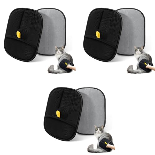 Qpets® Pet Hair Removal Gloves Static Catcher Mitt 9.85x8.46inches 3PCS Qpets® Pet Hair Removal Gloves Static Catcher Mitt 9.85x8.46inches 3PCS